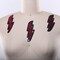 4.5" Magenta Lightning Patch Iron On Sequin Bolt Patch for Hats Jackets Backpacks Socks Clothing